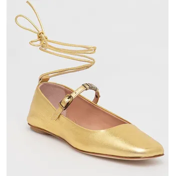 Dámské baleríny Kožené baleríny MAX&Co. zlatá barva, 2416521057200 GLD, EUR 41