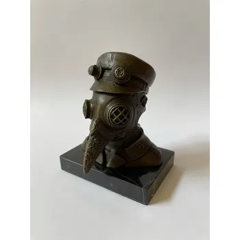 MOROVÁ MASKA DOKTORA ZOBÁK - BRONZOVÁ SOCHA