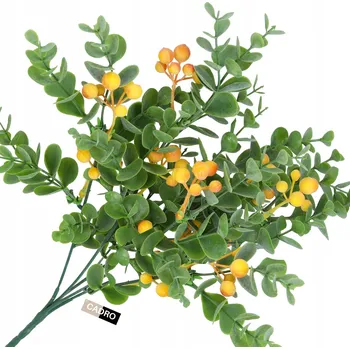 umělá květina Umělý eukalyptus s plody dekorační větvička listy do vázy na aranžmá