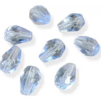 Korálek Korálky broušené kapky světle modré – 20 ks