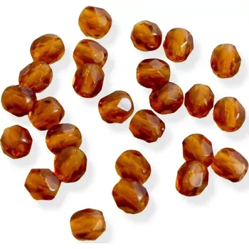 Korálek Korálky broušené topazové 4mm – 50 ks