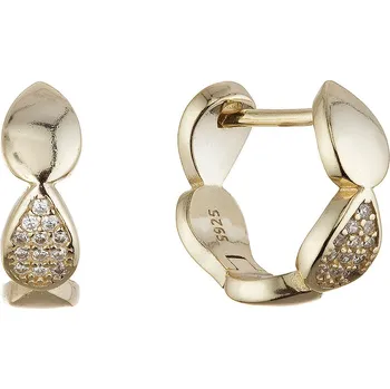 Náušnice Pozlacené stříbrné náušnice tvarované kruhy 11614.1