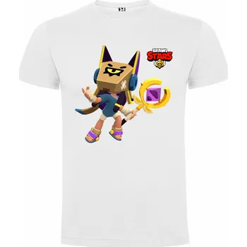 Chlapecké tričko Dětské bavlněné Tričko Brawl Stars Finx Barva: Bílá, Velikost: 98/104 - 3/4roky, Pohlaví: Dětské - unisex