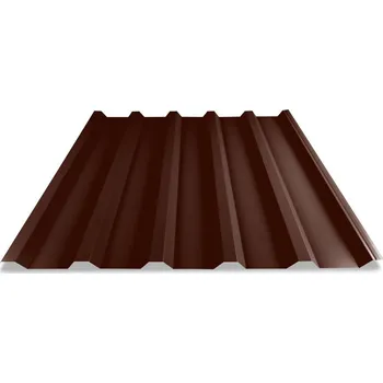 plechová krytina STATO Trapézový plech T35 Al Stucco - hnědá - 0,6x1078x2000mm