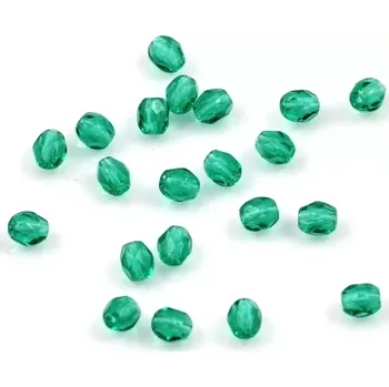 Korálek Zelené korálky 3mm broušené – 60 ks