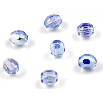 Korálek České korálky broušené 5mm AB modré – 40 ks