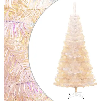 Vánoční stromek Umělý vánoční stromek s duhovým jehličím zelený 240 cm PVC