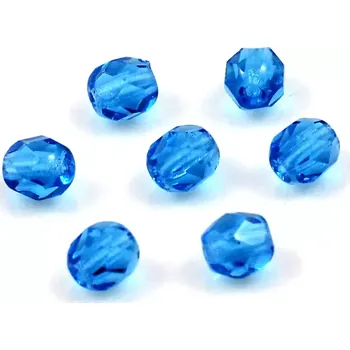 Korálek České korálky broušené 5mm modré – 40 ks