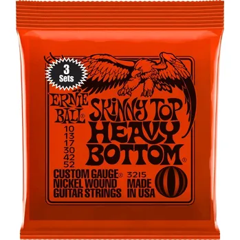Hudební nástroj Ernie Ball 3215 Nickel Wound Skinny Top Heavy Bottom 3 Pack + prodloužená záruka 3 roky