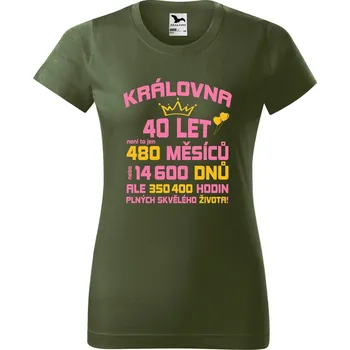 Dámské oblečení DOBRÝ TRIKO Dámské tričko s potiskem Skvělý život Barva: Khaki, Velikost: 2XL