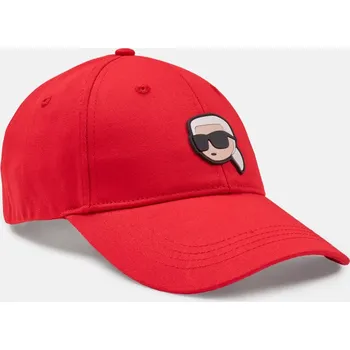 Klobouk KŠILTOVKA KARL LAGERFELD IKON CAP SCARLET SAGE