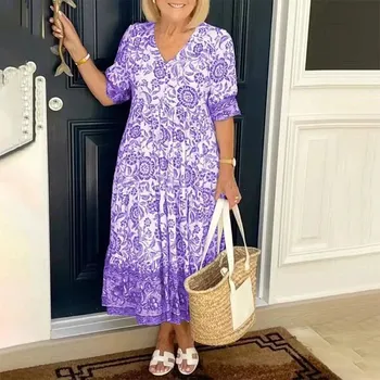 Dámské šaty Letní sportovní šaty BR180 Barva: Fialová, Velikost: 3XL