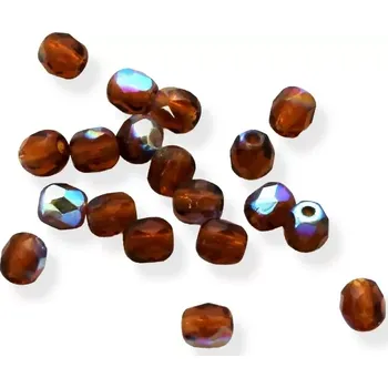 Korálek Korálky broušené AB topaz 4mm – 50 ks