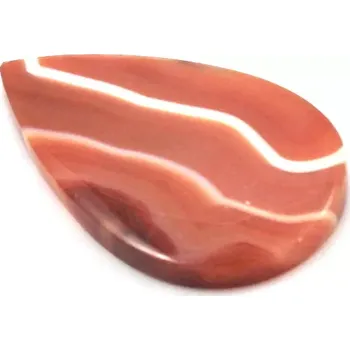 Drahý kámen Achát karneol kapka pruhovaná