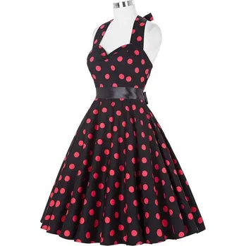 Dámské šaty Puntíkaté šaty se srdíčkovým výstřihem Velikost: S, Barva (Varianta): C004