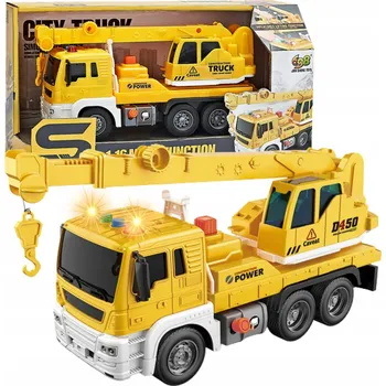 autíčko Jeřáb Nákladní auto stavební vozidlo pohyblivé rameno gumová kola