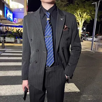 Pánský oblek Pánský oblek office MC235 Velikost: S, Barva (Varianta): Sada 2 ks tmavě šedá