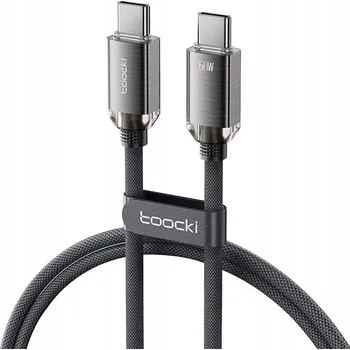 Datový kabel Kabel Toocki USB-C - USB-C 1 m šedý
