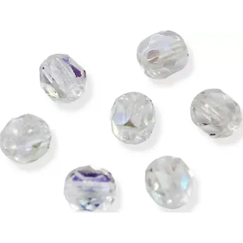 Korálek České korálky broušené 5mm AB čiré – 40 ks