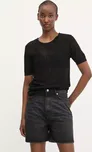 Tričko Desigual SACRAMENTO dámské, černá barva, 25SWTK97, vel. XL