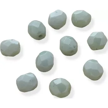 Korálek Korálky broušené zelenkavé lesk 6mm – 30 ks