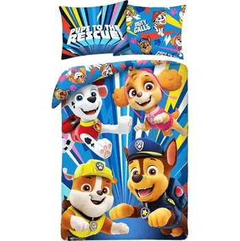 Povlečení Halantex • Bavlněné ložní povlečení Tlapková patrola - Paw Patrol - motiv Pups to the Rescue! - 100% bavlna - 70 x 90 cm + 140 x 200 cm