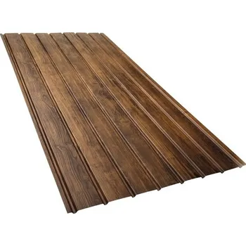 Plech Bravo Stěnový profil H12 ořech 0,45x910x2500 mm