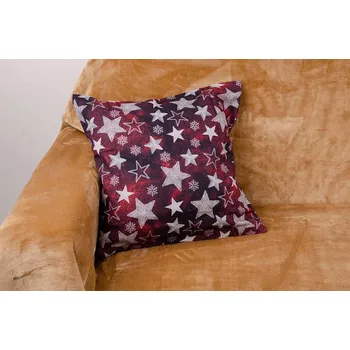 Dekorativní polštářek Povlak Hvězdy červené 40x40 cm