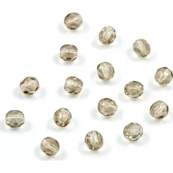 Korálek Broušené ohňovky 4mm světle hnědé – 50 ks