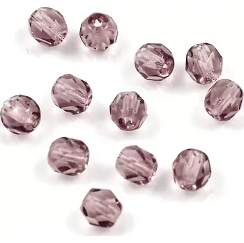 Korálek České korálky broušené 5mm fialové – 40 ks