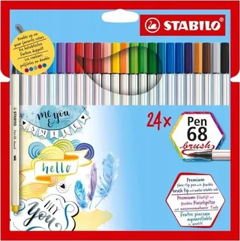 Štětcové Fixy Stabilo Pen 68 pouzdro 24 ks