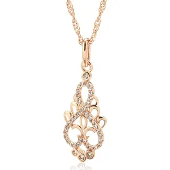 Náhrdelník Luxusní náhrdelník s kameny pozlacený 14K zlatem KI801 Barva (Varianta): H1100