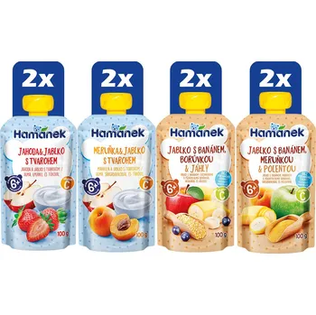 Hamánek Mix kapsiček tvaroh/jáhly/polenta (6+) - 8 x 100 g