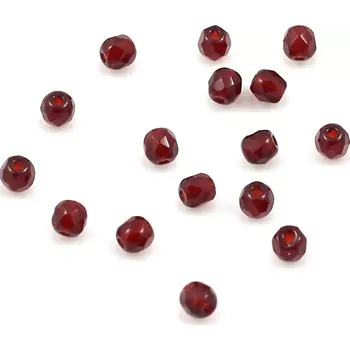 Korálek Červené korálky 3mm broušené – 60 ks