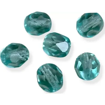 Korálek Korálky broušené smaragdové 6mm – 30 ks