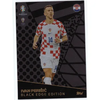 Sběratelská karetní hra 2024 Topps Match Attax UEFA EURO IVAN PERISIC Black Edge Edition