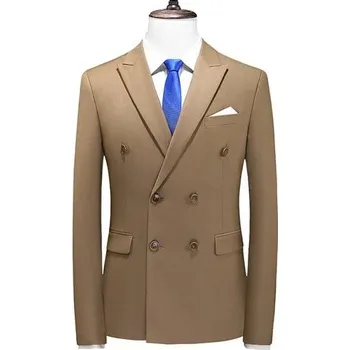 Pánské sako Dvouřadé pánské sako pro každou příležitost Velikost: M, Barva (Varianta): Khaki