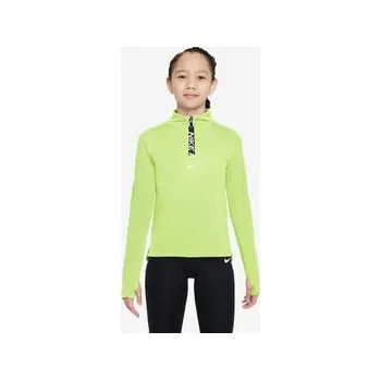Dívčí tričko Nike Pro Girls Dri-FIT Long-Sleeve 1/2-Zip Top S