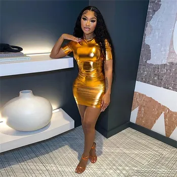 Dámské šaty Šaty na večer BR275 Barva: Zlatá, Velikost: L