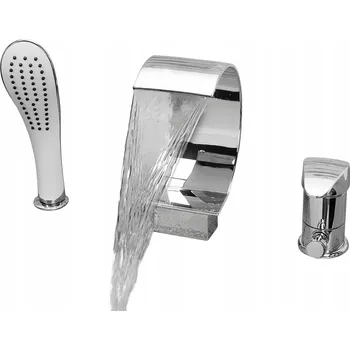 Vodovodní baterie Vanová baterie páková, montáž na okraj vany Sannit SILVER stříbrná