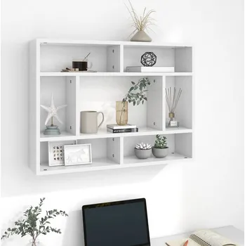 police Nástěnná police staré dřevo 75 x 16 x 55 cm kompozitní dřevo