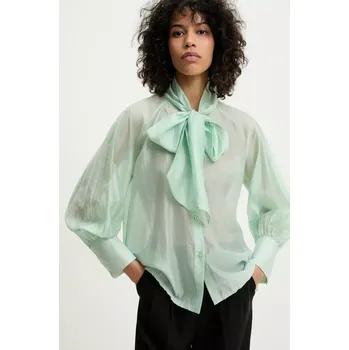 Dámská košile Košile Answear.LAB dámská, tyrkysová barva, regular 4257.HWK 65X, vel. S/M