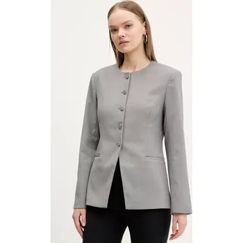 Dámské sako Sako Abercrombie & Fitch šedá barva, KI144-5060 KI144.5060.976 90X, vel. L