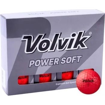 Golfový míček Golfové míčky VOLVIK GB VV POWER SOFT 12KS UNI Červená