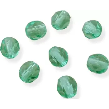 Korálek Broušené korálky 6mm zelené – 30 ks