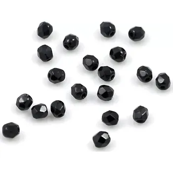 Korálek Černé korálky 3mm broušené – 60 ks