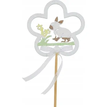 Obraz Zajíček v kytičce zápich 6x6/34 cm