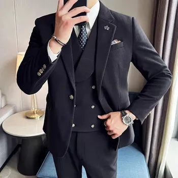 Pánský oblek Pánský oblek office MC233 Velikost: L, Barva (Varianta): Černá