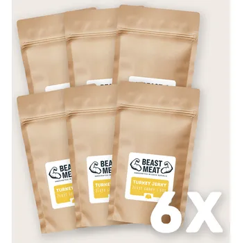 Sušené maso Výhodný set Krůtí jerky - Žluté curry Množství: 6ks