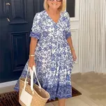 Letní sportovní šaty BR180 Barva: Modrá, Velikost: 5XL